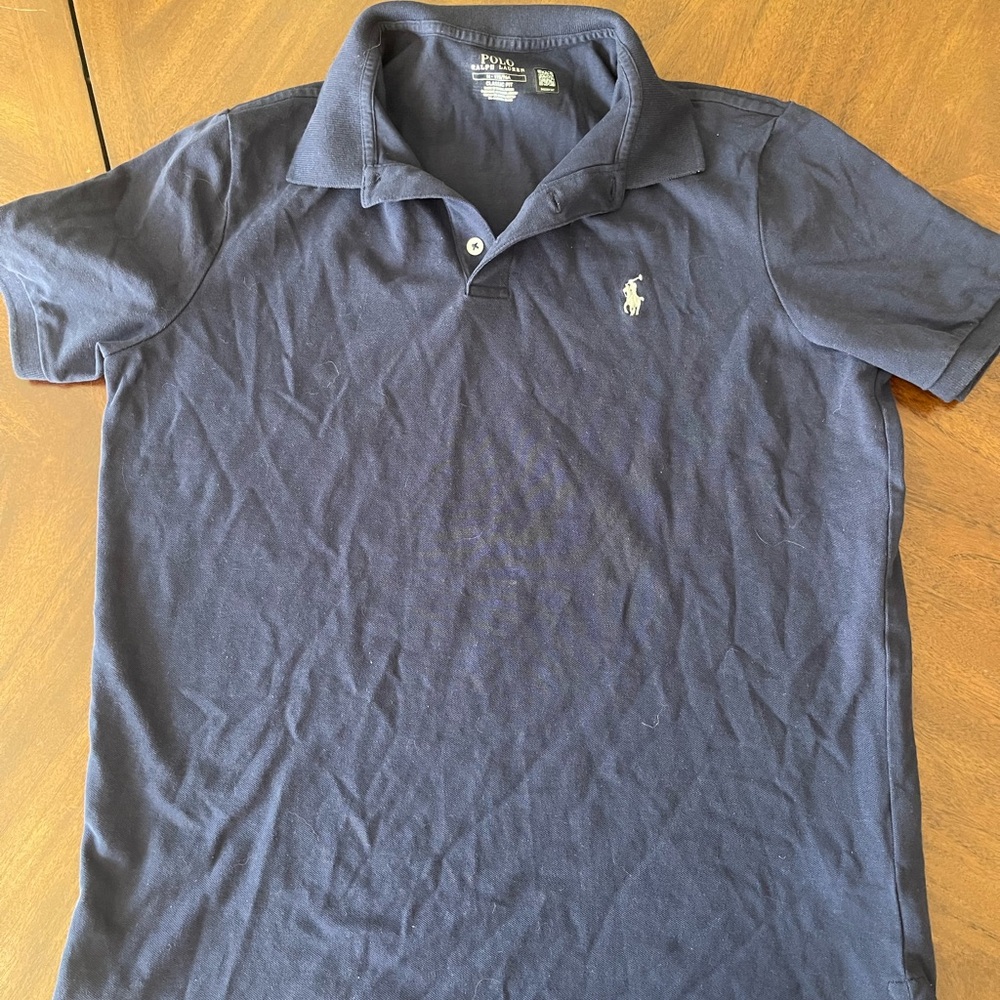 Ralph Lauren polo in navy with white worn once